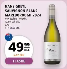 Scandinavian Park HANS GREYL SAUVIGNON BLANC MARLBOROUGH 2024 tilbud