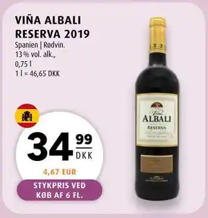 Scandinavian Park VIÑA ALBALI RESERVA 2019 tilbud