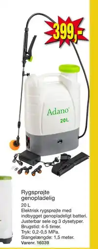 Harald Nyborg Rygsprøjte genopladelig tilbud