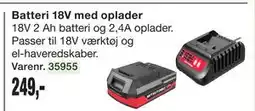 Harald Nyborg Batteri 18V med oplader tilbud