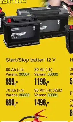 Harald Nyborg Start/Stop batteri 12 V tilbud