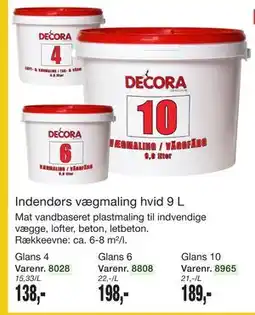 Harald Nyborg Indendørs vægmaling hvid 9 L tilbud