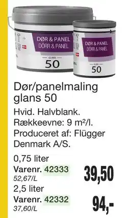 Harald Nyborg Dør/panelmaling glans 50 tilbud