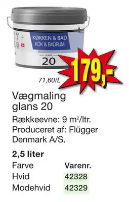 Harald Nyborg Vægmaling glans 20 tilbud