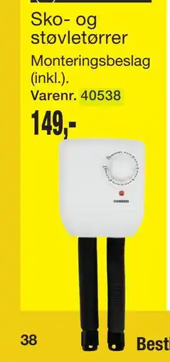 Harald Nyborg Sko- og støvletørrer tilbud