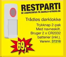 Harald Nyborg Trådløs dørklokke tilbud