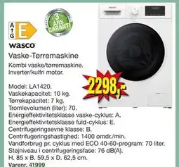 Harald Nyborg Vaske-Tørremaskine tilbud