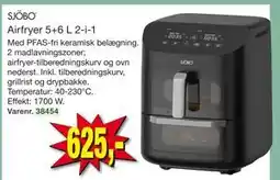 Harald Nyborg Airfryer 5+6 L 2-i-1 tilbud