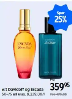 Matas Alt Davidoff og Escada tilbud