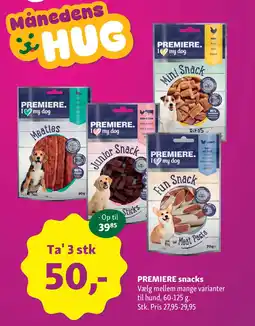 Maxi Zoo Premiere snacks tilbud