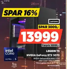 Power Lenovo Legion t5 nvidia geforce rtx 5070 tilbud