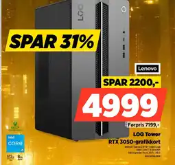 Power Lenovo loq tower rtx 3050-grafikkort tilbud