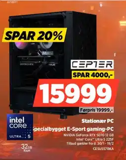 Power Cepter stationær pc specialbygget e-sport gaming-pc tilbud