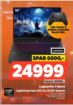 Power Lenovo Legion pro 7 gen 8 lightning-fast 240 hz oled-skærm tilbud