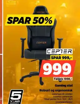 Power Gaming stol Robust og ergonomisk tilbud