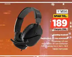 Power Gaming headset Højkvalitets 40 mm elementer tilbud