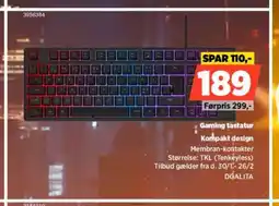 Power Gaming tastatur Kompakt design tilbud