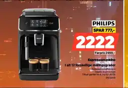 Power Philips espressomaskine i alt 12 forskellige malingsgrader tilbud