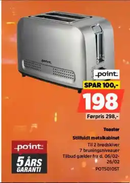 Power Point toaster stilfuldt metalkabinet tilbud