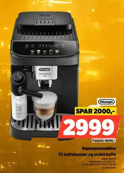 Power DeLonghi Espressomaskine til kaffebønner og malet kaffe tilbud