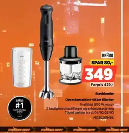 Power Braun stavblender opvaskemaskine-sikker tilbehør tilbud