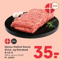 SPAR Gestus Hakket Dansk Grise- og Kalvekød tilbud
