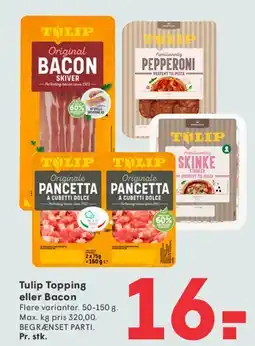 SPAR Tulip Topping / Bacon tilbud