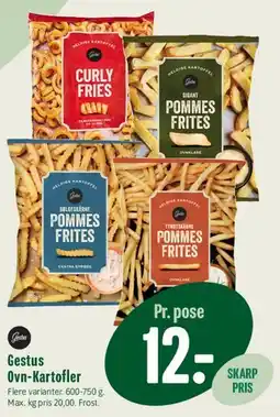Min Købmand Gestus Ov n-Kartofler / Pommes Frites tilbud