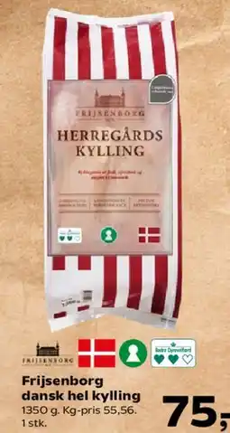 SuperBrugsen Frijsenborg dansk hel kylling (Herregårds kylling) tilbud