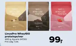 SuperBrugsen LinusPro Whey100 proteinpulver tilbud