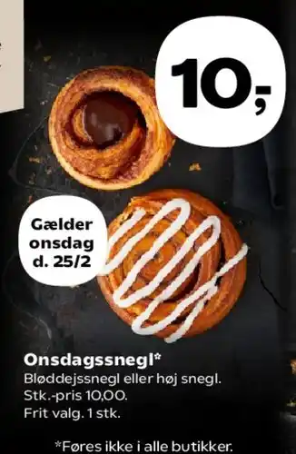 SuperBrugsen Onsdagsnegl tilbud