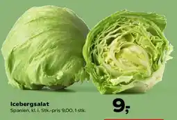 Kvickly Icebergsalat tilbud