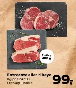 Kvickly Entrecote eller ribeye tilbud