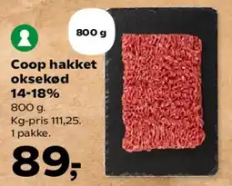 Kvickly Coop hakket oksekød 14-18% tilbud