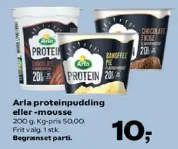 Kvickly Arla proteinpudding / mousse tilbud