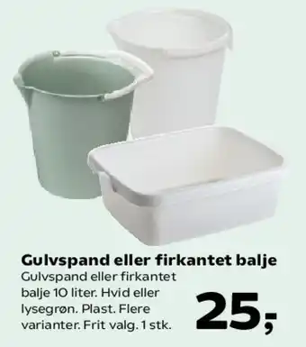 Kvickly Gulvspand eller firkantet balje tilbud