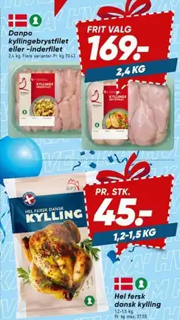 Bilka Danpo kyllingebrystfilet / Frit valg 169 tilbud