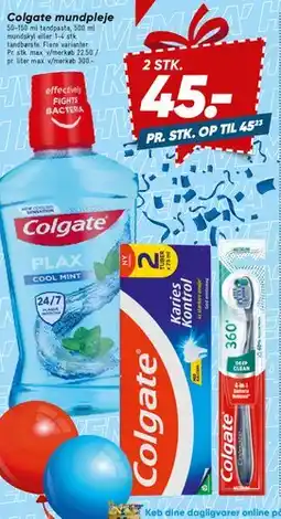 Bilka Colgate mundpleje (Plax, tandpasta, tandbørste) tilbud