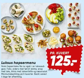 Bilka Luksus hapsermenu tilbud