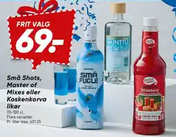 Bilka Små shots / likører (flere mærker) tilbud