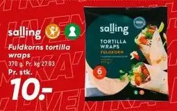 Bilka Salling fuldkorns tortilla wraps tilbud