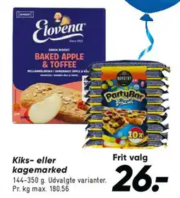 Bilka Kiks- eller kagemarked (fx Elovena Baked Apple & Toffee) tilbud