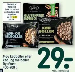 REMA 1000 Mou kødboller eller kød- og melboller tilbud