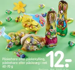 REMA 1000 Påskehare eller påskekylling / påskeæg i net tilbud