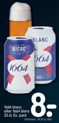 REMA 1000 1664 blanc / 1664 bière tilbud