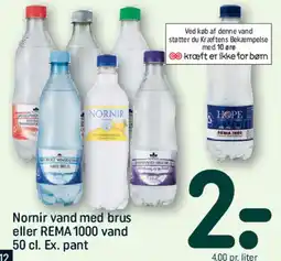 REMA 1000 Normir vand med brus eller REMA1000 vand 50 cl tilbud