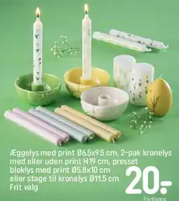 REMA 1000 Æggelys, bloklys og stage til kronelys tilbud