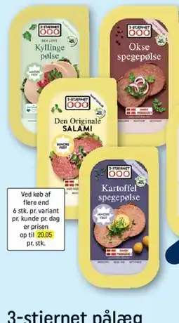 REMA 1000 3-stjernet pålæg tilbud