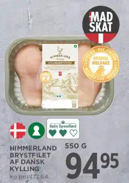 MENY Himmerland brystfilet af dansk kylling 550 g tilbud