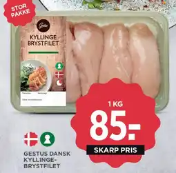 MENY Gestus dansk kyllinge-brystfilet 1 kg tilbud